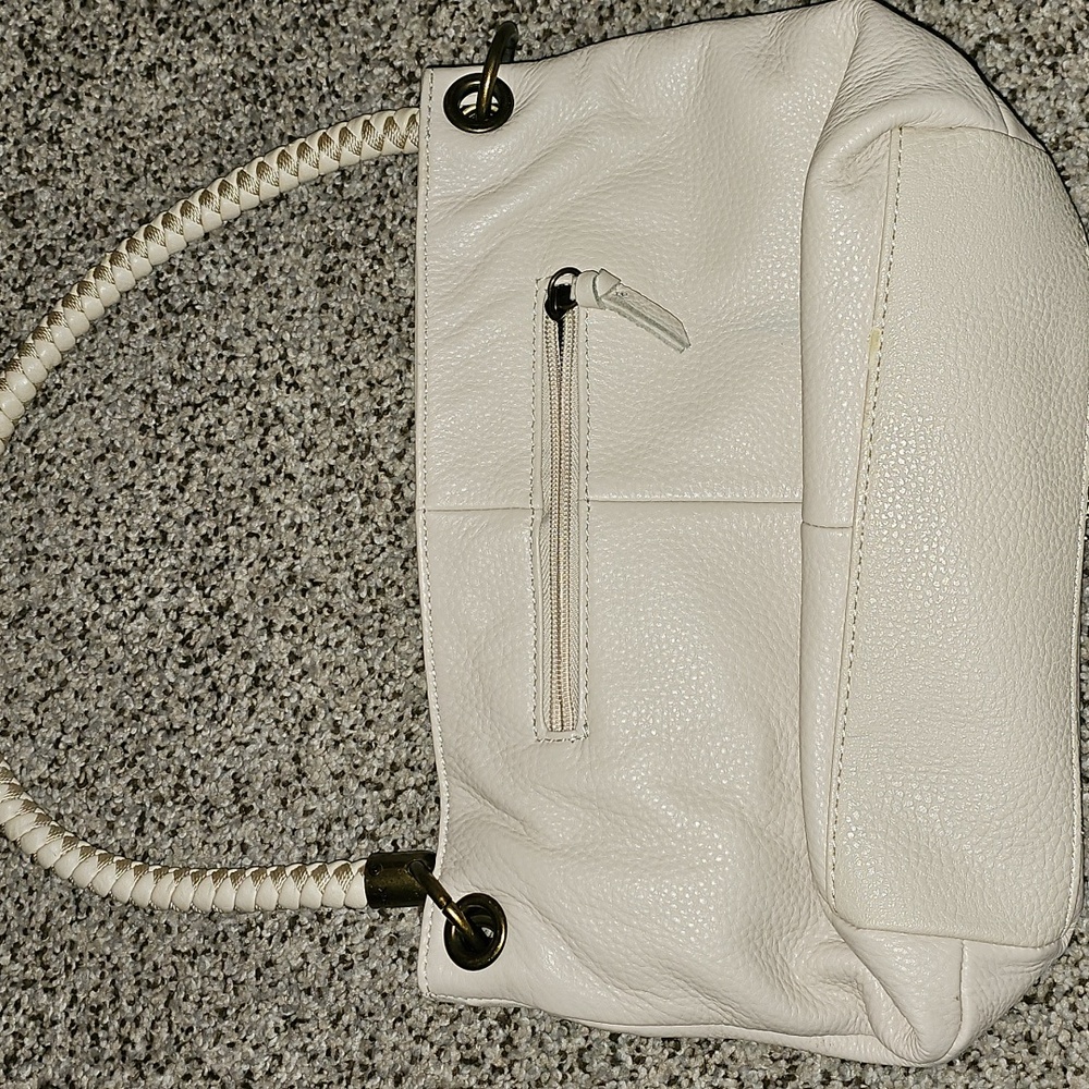 The Sak Creamy White Elegant White Boho Leather Handbag - Picture 3 of 7